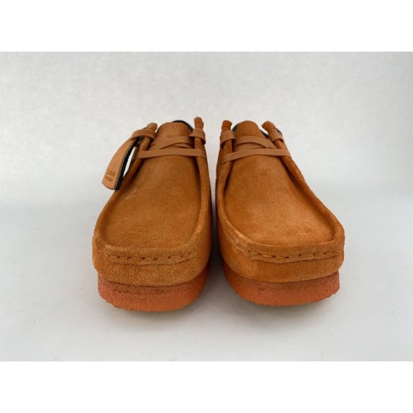 Clarks Originals Wallabee Orange Suede Men's Shoes Chukka Boots Limited Edition - Picture 8 of 12